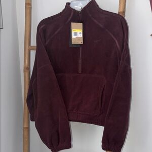 Nike Burgundy Crush Half-Zip Fleece sweatshirt